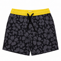 HIBISCUS BOARD SHORT – Black Charcoal Hawaii Print