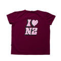 I Love NZ Bailey Tee - Boysenberry