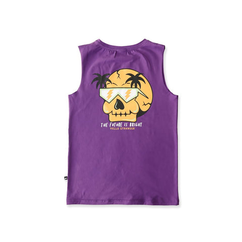 FUTURE IS BRIGHT MUSCLE TEE - Purple