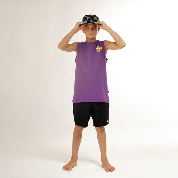 FUTURE IS BRIGHT MUSCLE TEE - Purple