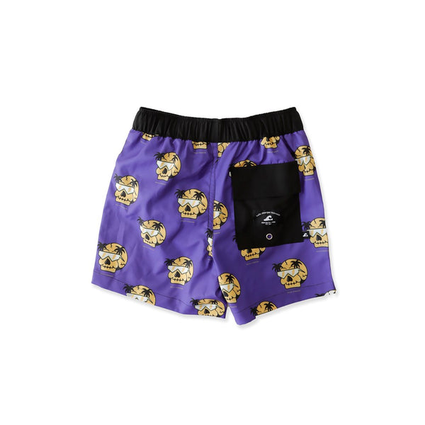 FUTURE IS BRIGHT BOARD SHORT - Purple Black