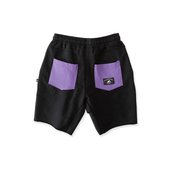 WALK SHORT - Black Purple