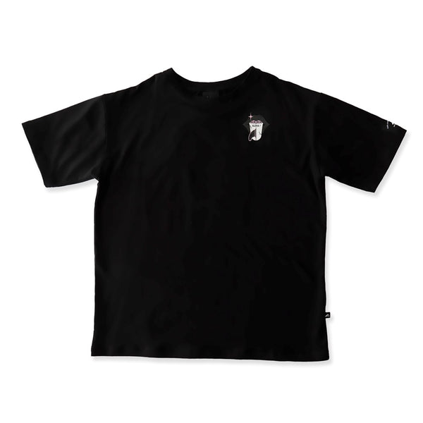 ALOHA TONGUE BOX TEE - Black