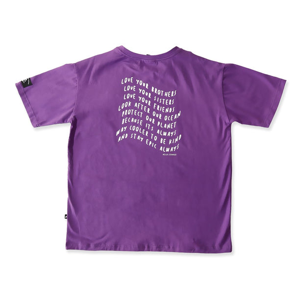 COOLER TO BE KIND BOX TEE - Purple