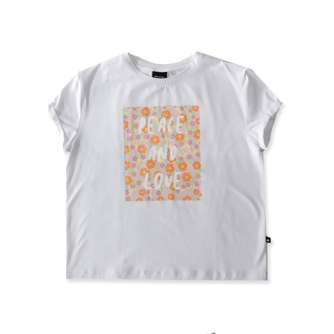 PEACE AND LOVE BAILEY TEE - White