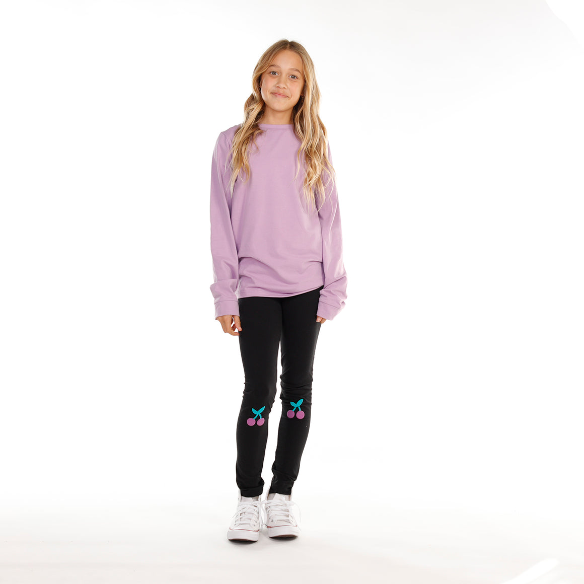 GIRLS LEGGING – Purple Cherry