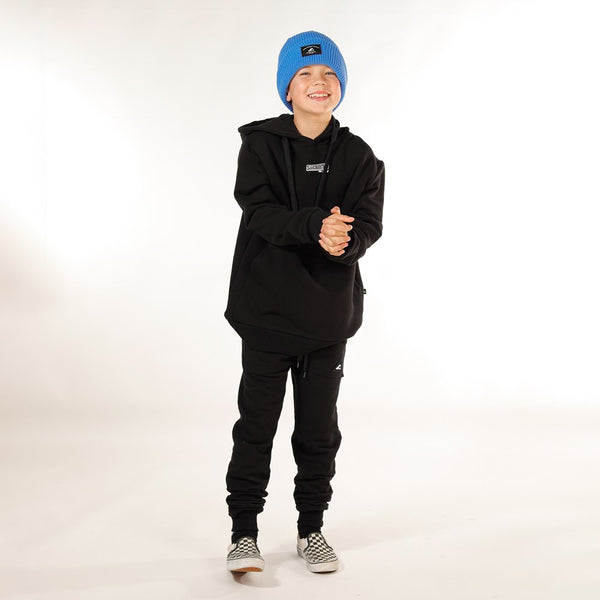 BOYS POCKET TRACK PANT - Black Black