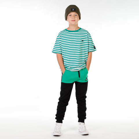 POCKET TRACK PANT - Black Green