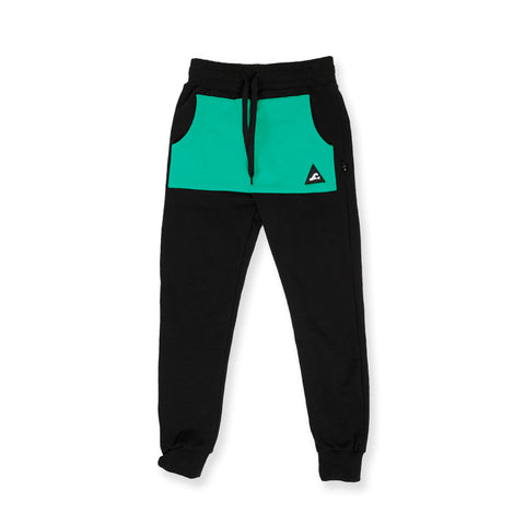 POCKET TRACK PANT - Black Green