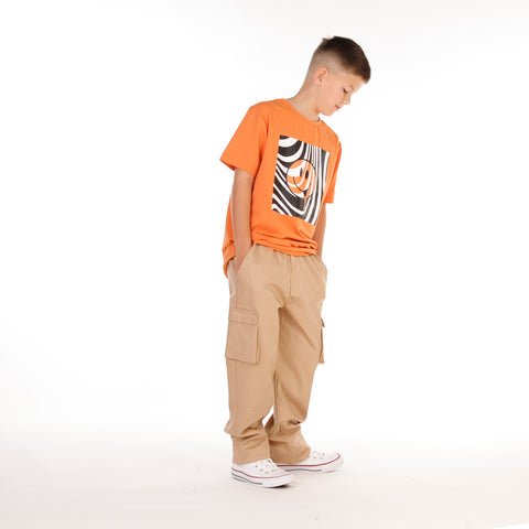 BOYS HAPPY SS TEE – Orange