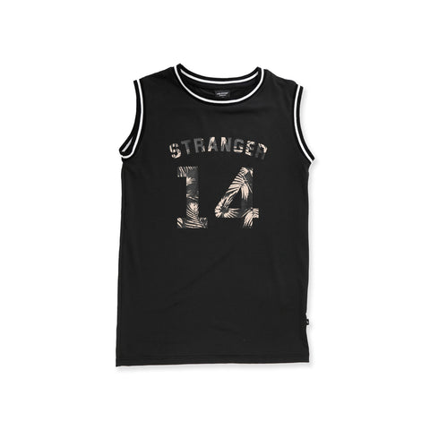 BALLER MUSCLE TEE - BLACK PALMS