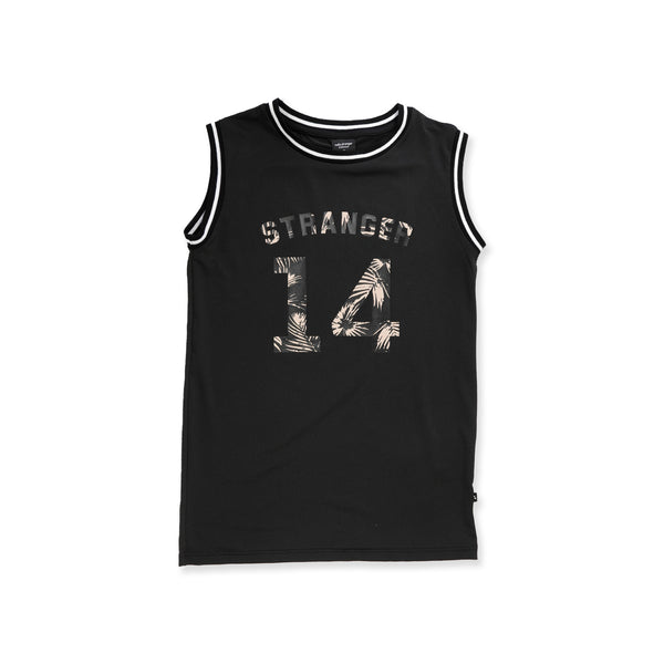 BALLER MUSCLE TEE - BLACK PALMS