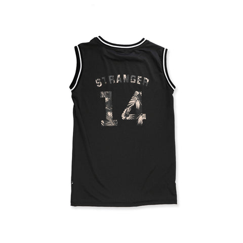 BALLER MUSCLE TEE - BLACK PALMS