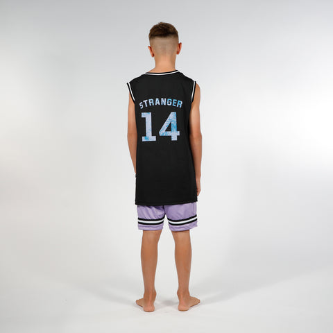 BALLER MUSCLE TEE - BLACK PURPLE