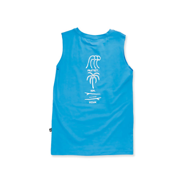 PROECT OUR OCEAN MUSCLE TEE - Blue