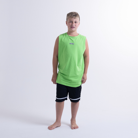 Aloha Muscle Tee - Lime