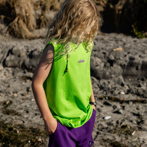 Aloha Muscle Tee - Lime