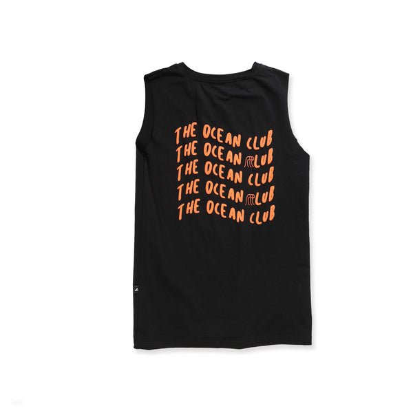 THE OCEAN CLUB MUSCLE TEE - Black
