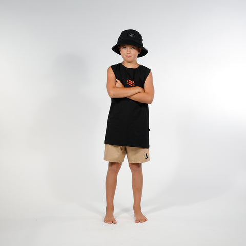 THE OCEAN CLUB MUSCLE TEE - Black