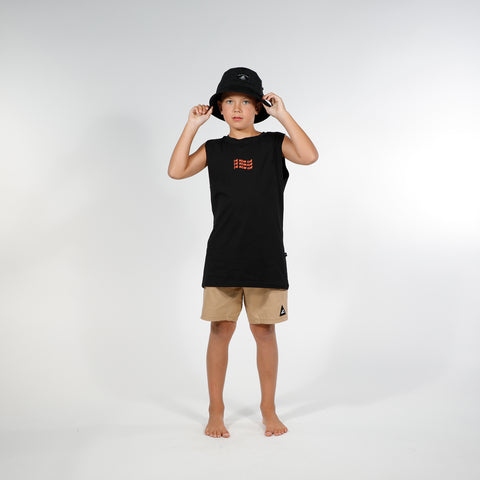 THE OCEAN CLUB MUSCLE TEE - Black