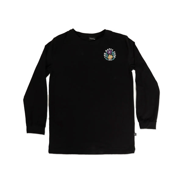 BOYS LS TEE - Black (Happy Club)