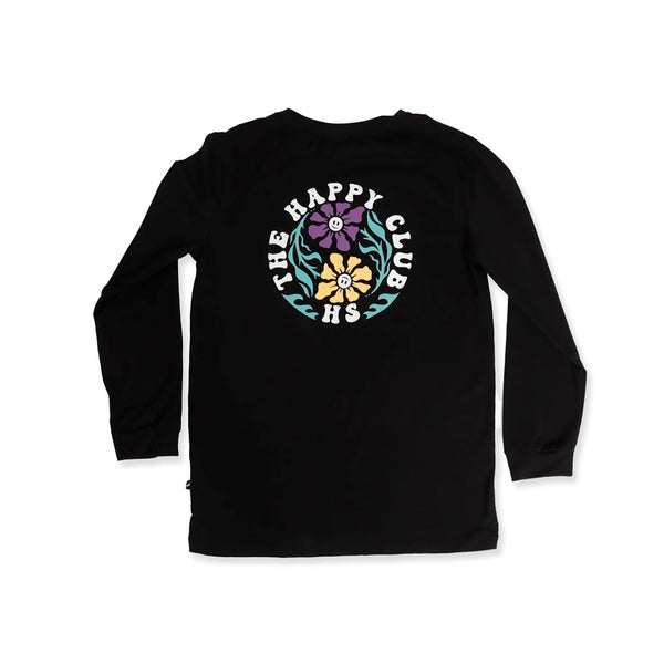 BOYS LS TEE - Black (Happy Club)