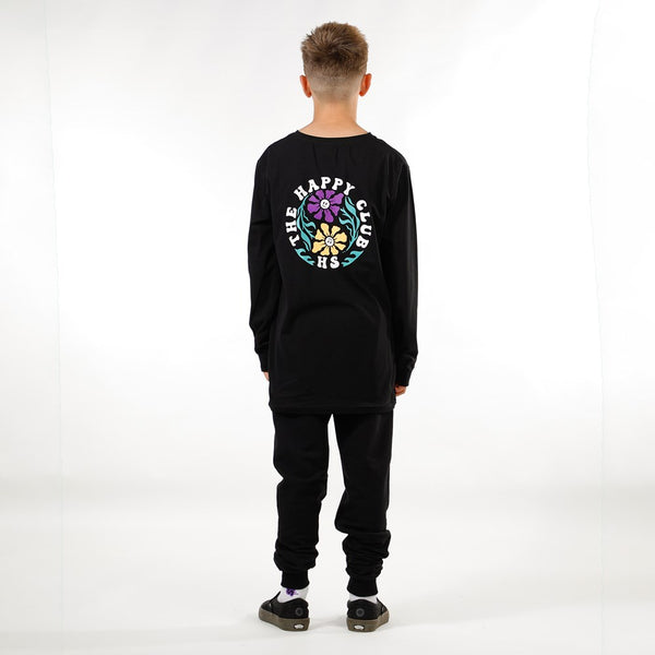 BOYS LS TEE - Black (Happy Club)