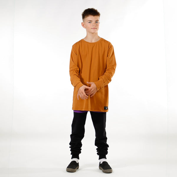 BOYS LS CLASSICS TEE - Brown
