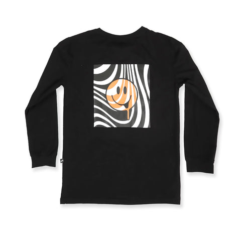 BOYS HAPPY TEE LS TEE – Black