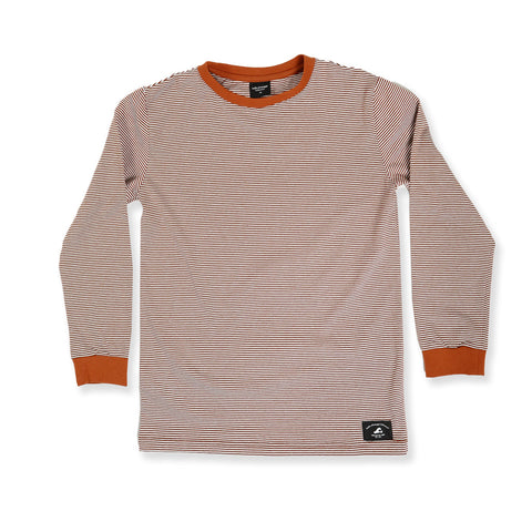 LS CLASSICS TEE – Brown Stripe