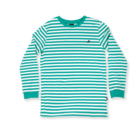 BOYS LS TEE – Green Stripe
