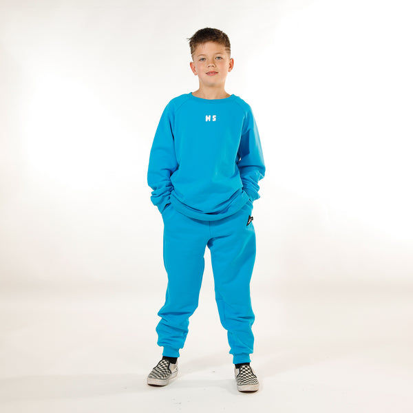 BOYS RAGLAN CREW - Bright Blue