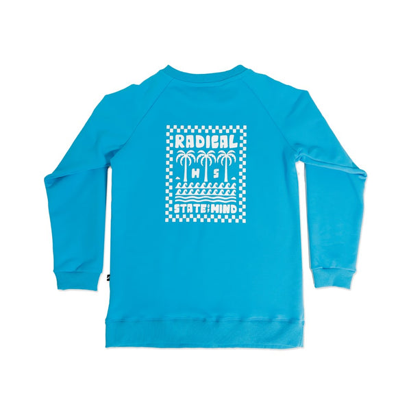 BOYS RAGLAN CREW - Bright Blue