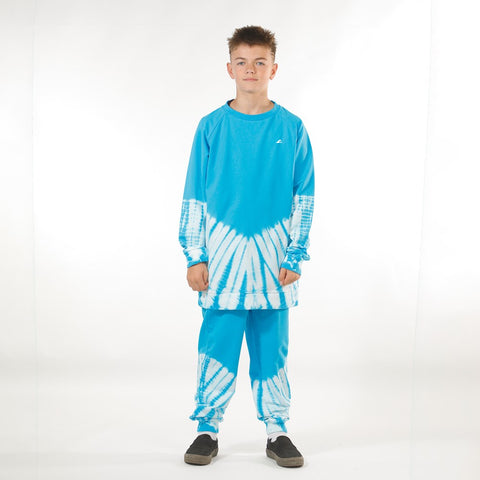 BOYS RAGLAN CREW - Blue Dye
