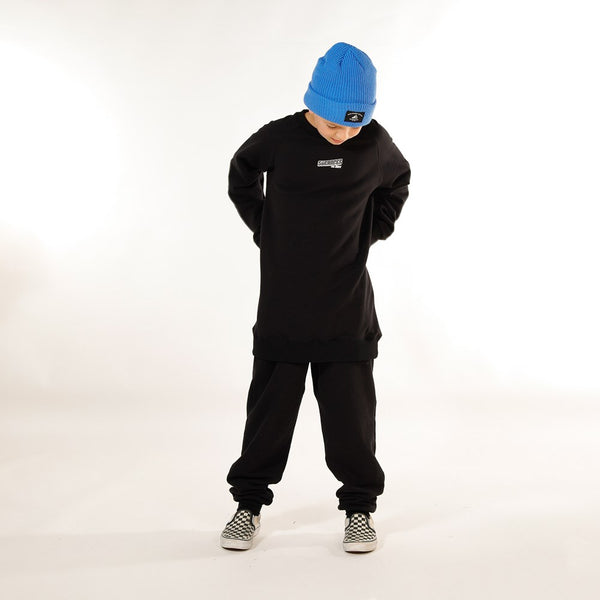 BOYS RAGLAN CREW - Black