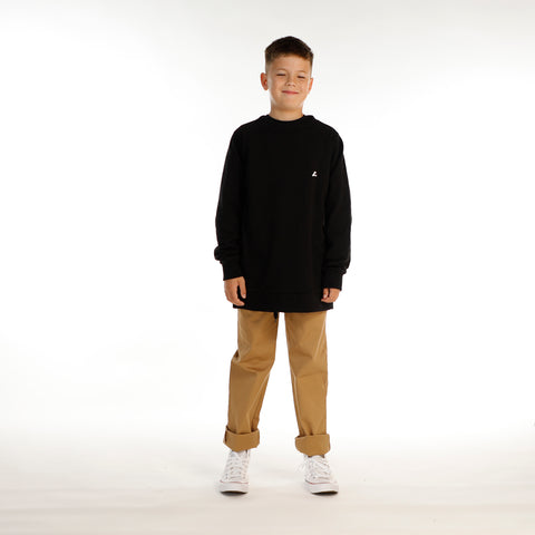 BOYS EXPLORER RAGLAN CREW - Black