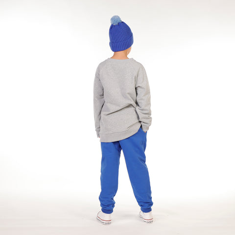 BOYS SMILEY RAGLAN CREW - Greymarle