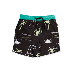 OCEAN BOARD SHORT - Black Green