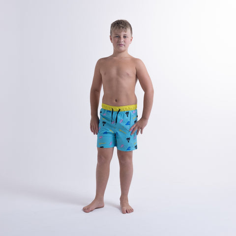 PALMS BOARD SHORT – Turquoise Print