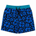 HIBISCUS BOARD SHORT – Blue Black Hawaii Print
