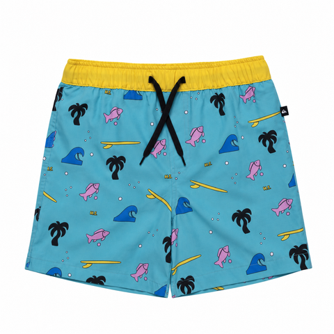 PALMS BOARD SHORT – Turquoise Print