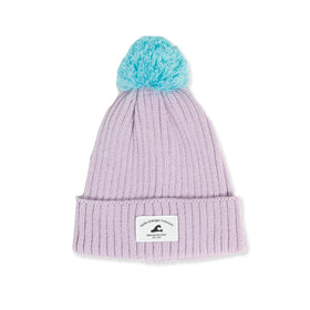 POM POM BEANIE - Lilac