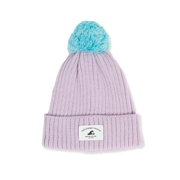 POM POM BEANIE - Lilac