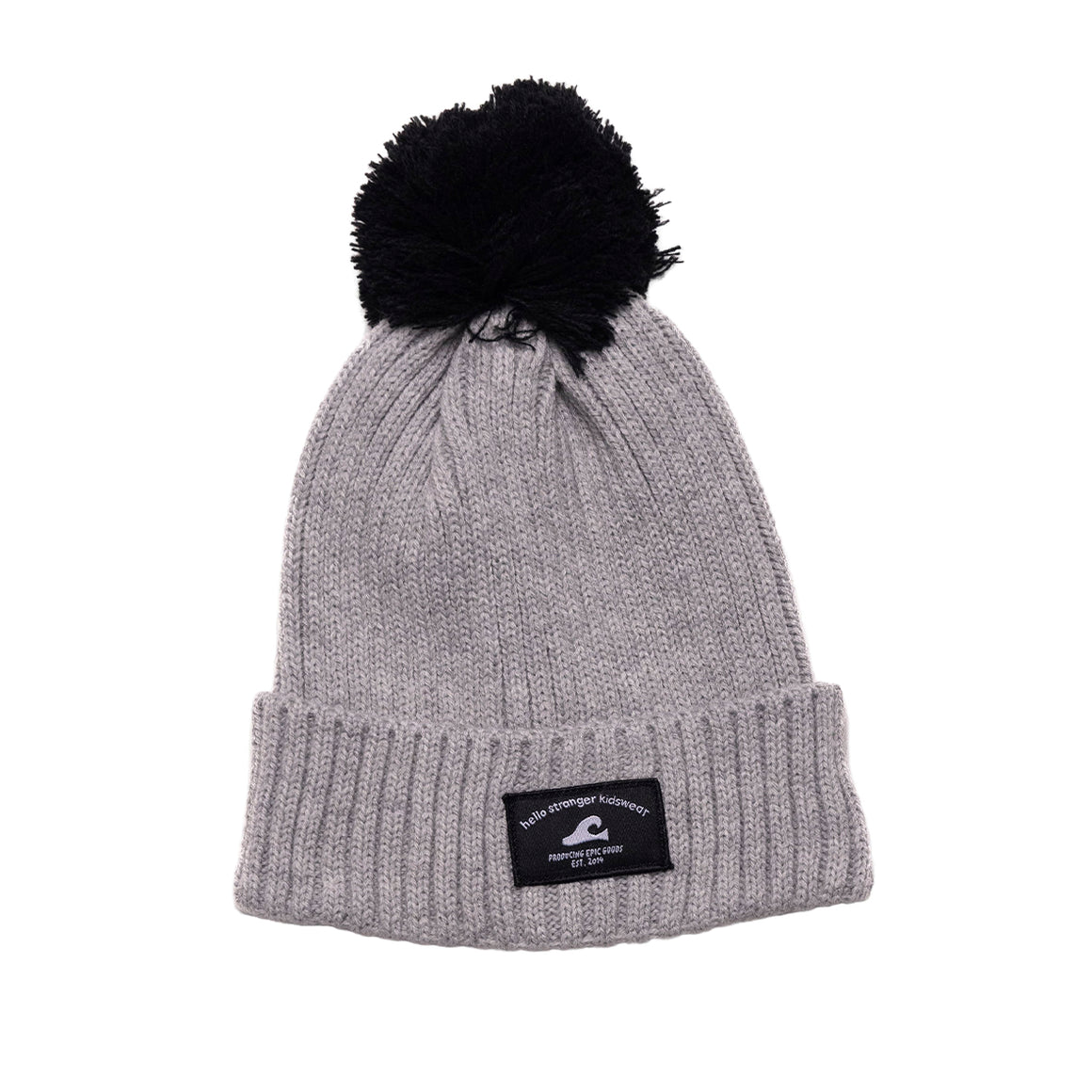 POM POM BEANIE - Grey