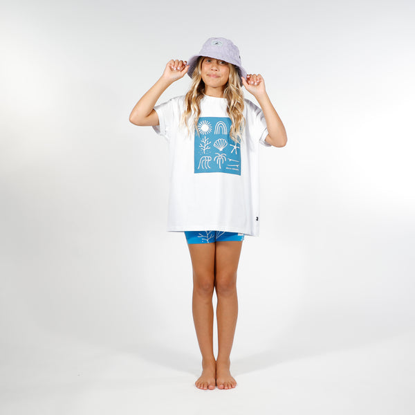 GIRLS BIKE TIGHTS - Blue Shell