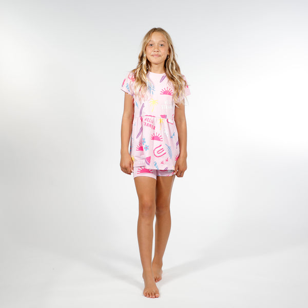 GIRLS BIKE TIGHTS - Pink