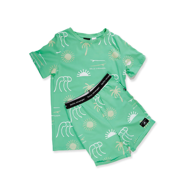 BOYS SUMMER PJS - Green