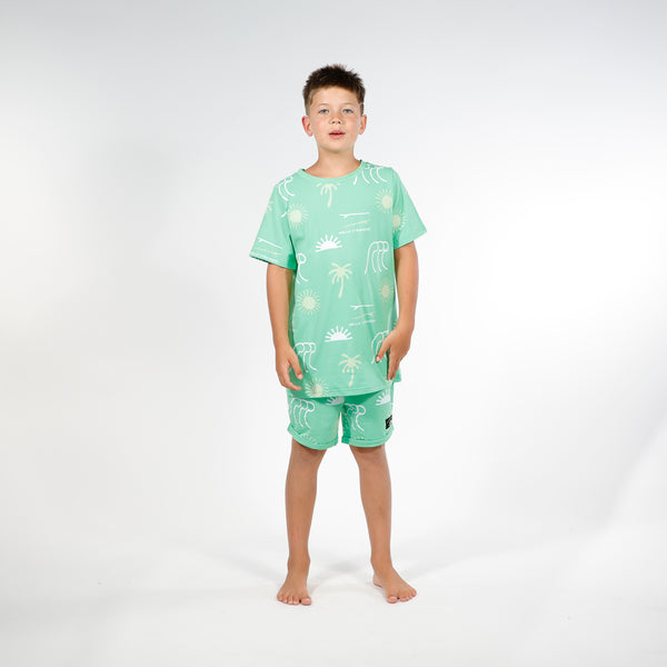 BOYS SUMMER PJS - Green