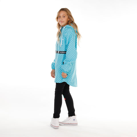 GIRLS RAINY DAYS JACKET – Turquoise Check