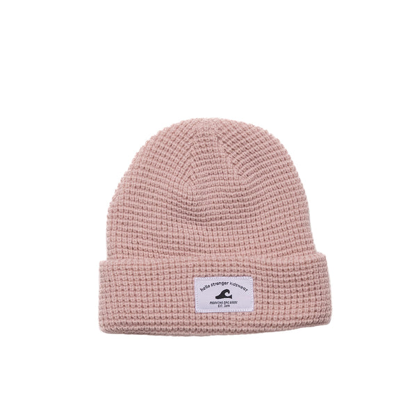 WAFFLE BEANIE - Dusky Pink